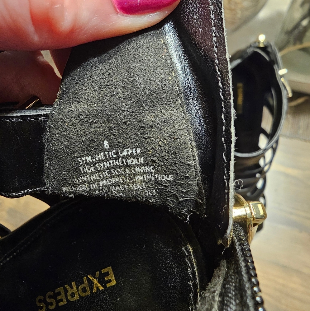 Express Gladiator Strappy Wedge Heels / Sandals - Picture 16 of 16